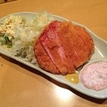 焼酎と手しごと料理の店　まさや - 厚切りハムカツとポテトサラダ