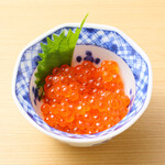 Sakai Farm's Corn Eggs / Mountain Wasabi Miso / Salmon Roe Pickled in Soy Sauce / Nanko Plum