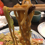 Fukushinrou - 麺は太めでモチモチなのが博多皿うどん！