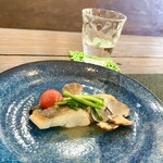パスト エ カフェ 幸庵 - ●魚料理
      真鯛のアクアパッツァ