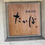 Wasou Shunsai Takabo - 店名