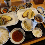 博多天ぷら専門店 織田 - 野菜天ぷら定食、単品の牡蠣