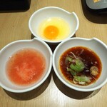 しゃぶ菜 - タレと卵