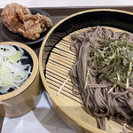 Bibai Soba Daichi - ざる蕎麦にザンギとウーロン茶追加