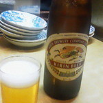 鳥政 - 130614東京　鳥政　ビールはキリンラガー