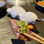 炭火焼肉 なかむら  - 山葵でご飯と…サイコーー‼︎