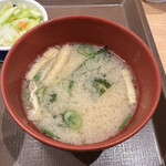 すき家 - おしんこセット 150円 (お味噌汁)