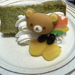 嵐山 りらっくま茶房 - ママーンの抹茶シフォンケーキ。