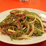 糸仙 - ピーマンと牛肉細切の炒め