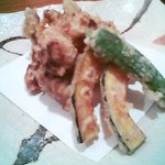 とうふ処 浅葱 - 鳥の天ぷらセット　鳥の天ぷら