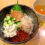 Hiroshima Shuzou Kansuitei - 真鯛漬けとたい味噌丼冷汁仕立て
