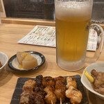 もつ焼きと牛だしおでん 酒場と金 - 飲みセット