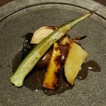 料理屋 壱 - 和牛ほほ肉のオーブン焼きと夏野菜グリル