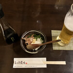 Kisaburou Noujou - 朧豆腐。待ちきれずにビール飲んじゃったw