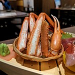 かに・海鮮居酒屋 かに新 - お造り 舟盛り ゆでがに付