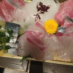 魚屋みらく劇場 - 真鯛、ハマチ、中トロ、イカ、シメサバ、美味しいなぁ〜♡