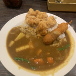 CoCo壱番屋 - やさいカレー+フライドチキン+うずらの卵