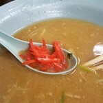 ラーメンショップ - 紅生姜投入