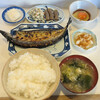 Shokudou Itou - 朝の焼魚定食(さんまひらき)+生玉子 ¥880+¥80-