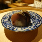 温石 - 鯖寿司、ルッコラ、粒マスタード