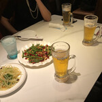Rakurakuya - 生ビールやジンのソーダ割りをひとり2、3杯飲みました。