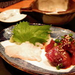 本日のおすすめのお刺身は平目とカツオ