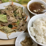 中華太朗 - 肉野菜炒め定食（本日の日替わり）¥850-