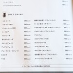 tbz - 2023年3月現在のメニュー表