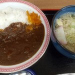 武蔵屋食堂 - カレーライスと半素ラーメン