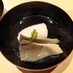 温石 - 焼津の太刀魚とヒラタケのお椀