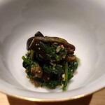 温石 - 蕨とクレソンの芥子胡麻浸し