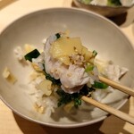 温石 - 鰆と筍と葉の花の炊き込みご飯