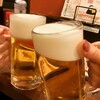鶏魚串焼き 海鮮居酒屋 赤とんぼ - まずは生ビールで乾杯☆(サッポロ黒ラベル)
