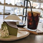 Ima CAFE - バスク風チーズケーキとアイスコーヒー