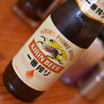 Soba Dokoro Hatsudai Maruya - 瓶ビール（６５０円）２０２３年３月