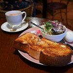 コーヒー ロード - モーニングA バタートーストセット＠税込630円