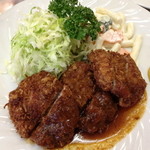 キッチンふるはし - ポークヒレカツ（９８０円）これにライス・味噌汁・漬物が付きます。２０１３年７月