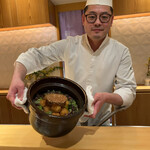 銀座 しのはら - ばんりゅうさんと、毛蟹のコロッケご飯