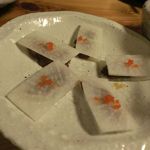 酒徒庵 - 鯖のへしこ（ぬか漬け）です。馴染み深い味わい、塩辛さの中に凝縮された旨味を楽しめます。