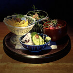 炭焼 おかげさん - 惣菜四点盛り