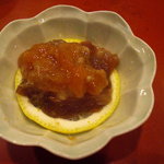 寿司一 - わたりがに(酔っ払い蟹)と内子入り。