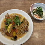 ガスト - レモンチキンバターソテー＆海老と山芋オクラ豆腐