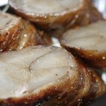 Nakamatsu - 7月12日　　肉巻ごぼう・・・下味をつけたごぼうに豚ばら肉を巻いて、オリジナルタレで焼き上げました　お魚コースは太刀魚フライ