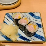 鮨 うみから - サバガリが無いのでとろたく。あ。うに食べ損ねた