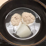 道人 - 聖護院かぶらと鶉のつくねの風呂吹き