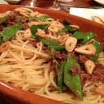 バル・レイ - 生ハムとモロッコインゲンのペペロンチーノ