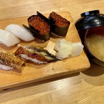 ふじ鮨 - いくら、真イカ、穴子、うなぎ、味噌汁