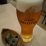 つきぢ神楽寿司 - 生ビール・エビスマイスター