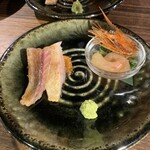 和食 酒肴 まさむら - のど黒のたたき　甘エビの塩辛