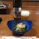Isshou Kemmei - 瓶ビール(580円)とお通し